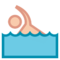 Person Swimming emoji on HTC